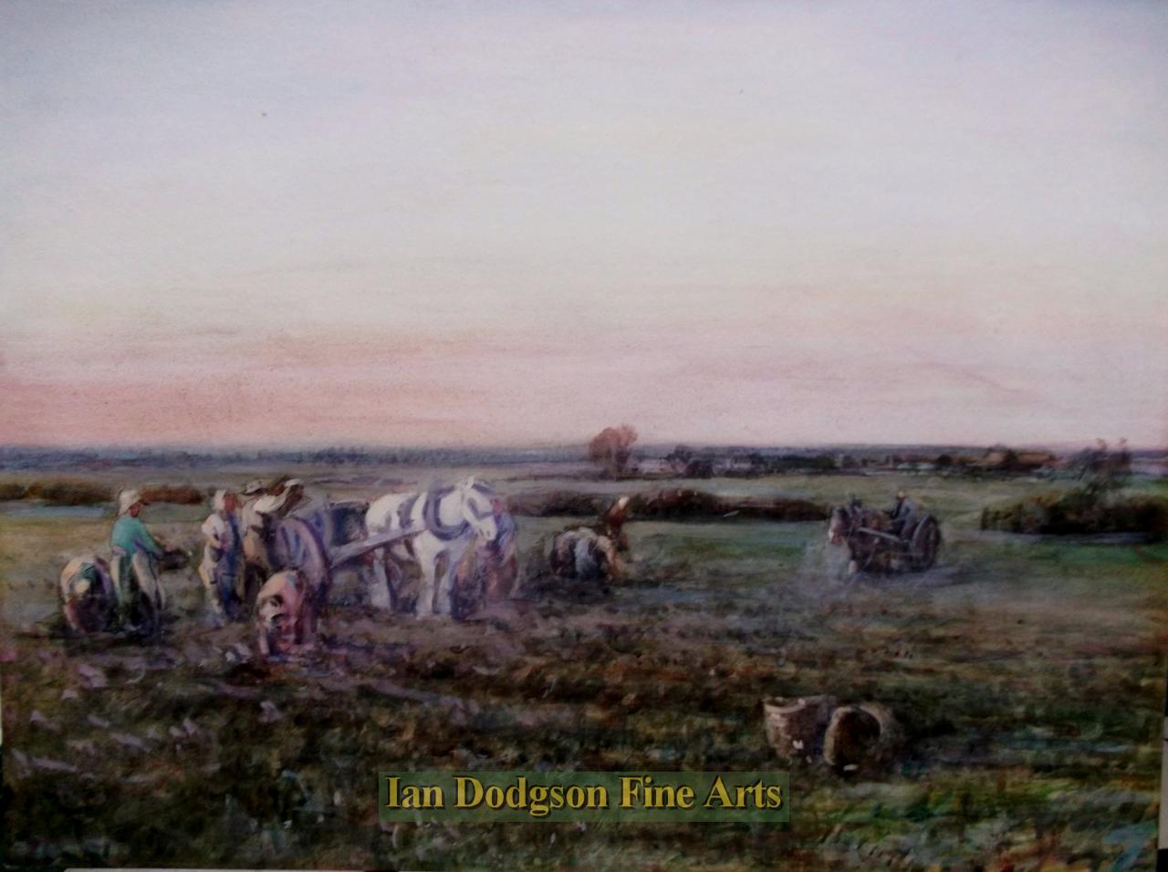 Farm workers in the field. by John Falconar Slater