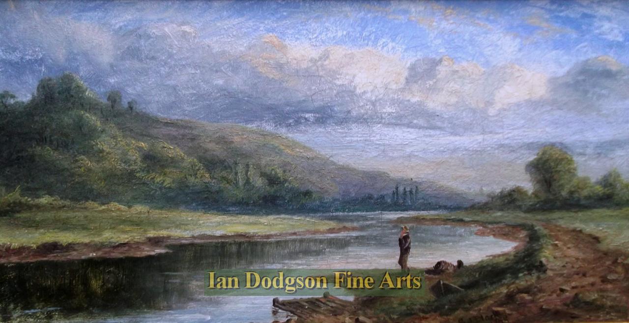 Arthur John Black - On the river bank Oil on canvas (1897)