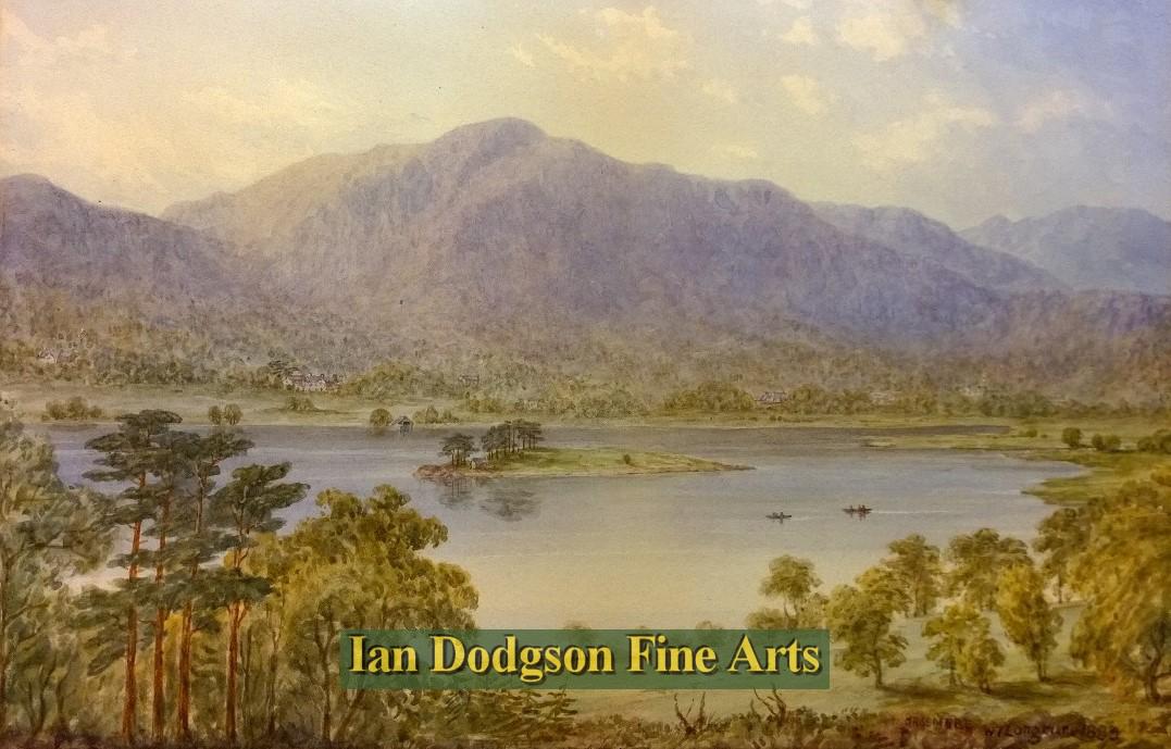 William Taylor Longmire - Silverhowe Grasmere Watercolour (1885)