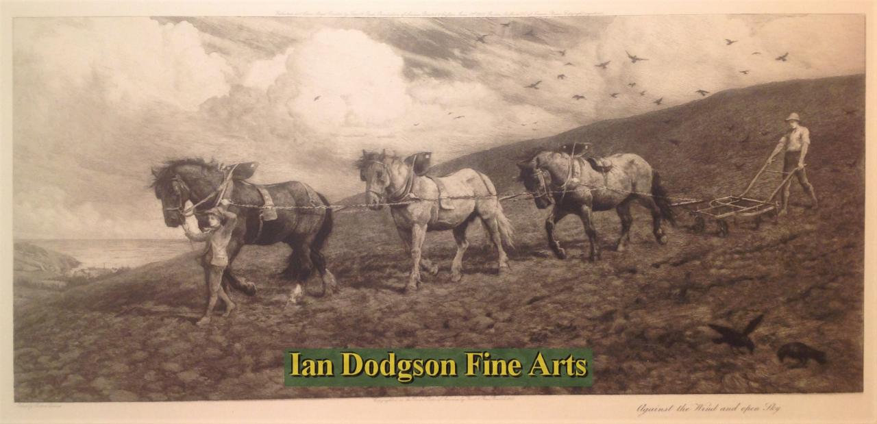 Against the wind by Herbert Dicksee