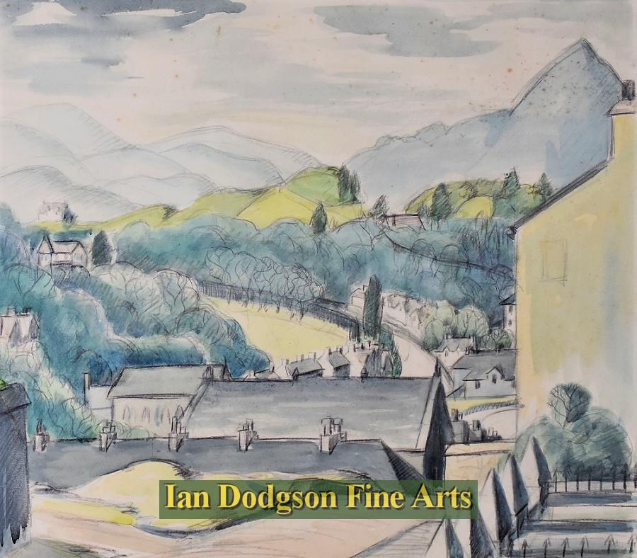 Rooftops, Town North Wales. by Meryl Watts