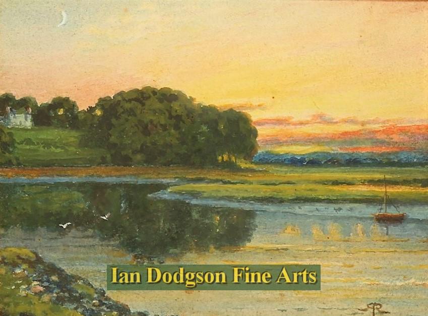 Robert Rampling - Evening scene Watercolour (c1910)