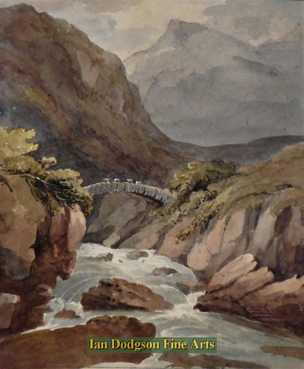 Ogwen Falls, Pen Yr Ole Wen & Tryfan by School of John Varley
