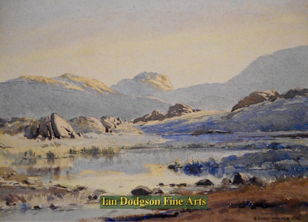Bernard Eyre Walker - Tarn on Seathwaite Fell Watercolour (1942)