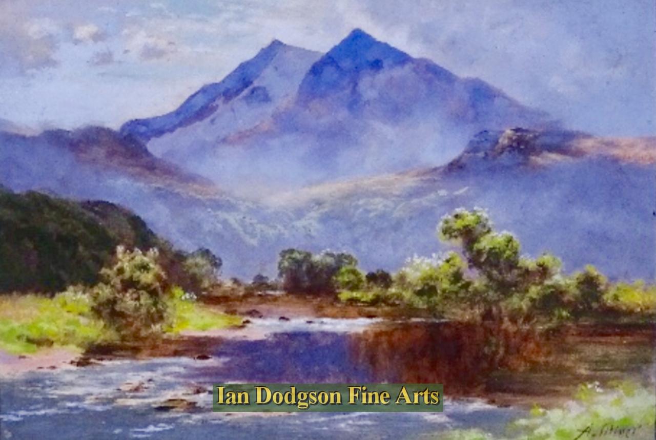 Alfred Oliver - Spring Misty Moel Siabod Oil on board (c1910)