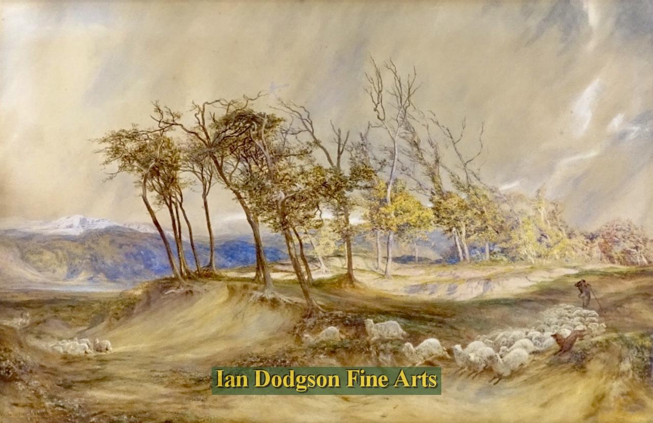 Gathering the Flocks, Mawddach Estuary by Henry Clarence Whaite