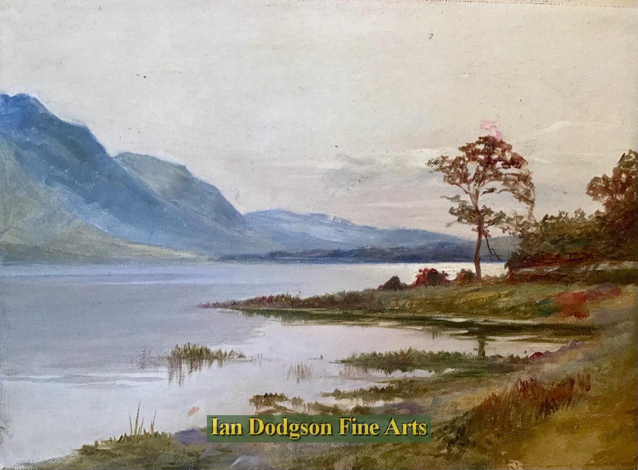 Alfred Oliver - In Snowdonia Oil on card (c1910)