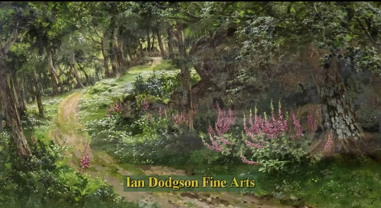 Alfred Oliver - Woodland Path Oil on Mill Board (c1920)