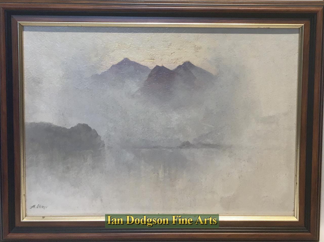 Crib Goch & Yr Wyddfa from Llyn Cwm-y-Ffynnon by Alfred Oliver