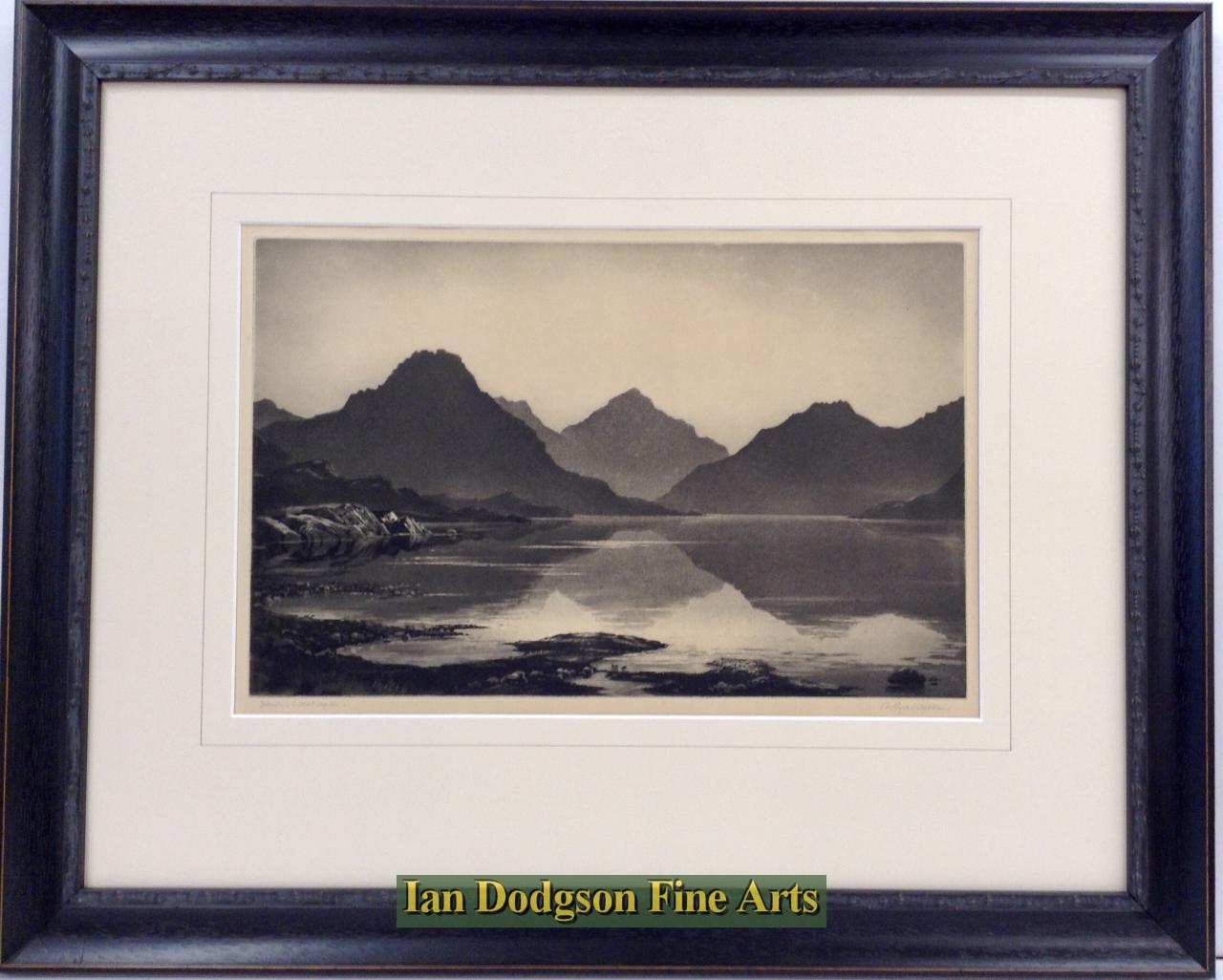 Bernard Eyre Walker - Dawn Wastwater Aquatint (c1940)