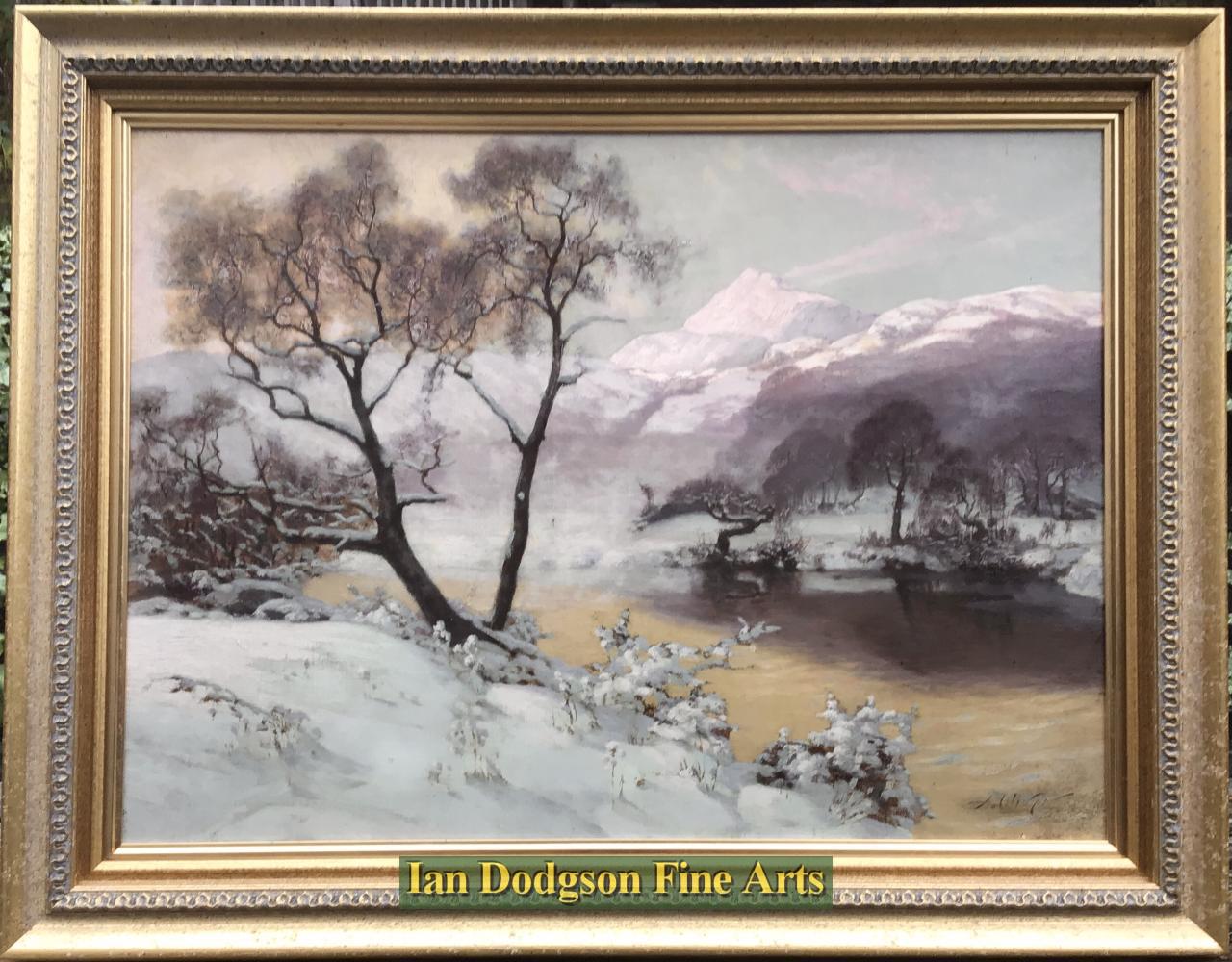 Alfred Oliver - Sunrise on the Llugwy, Capel Curig. Oil on canvas (c1920)