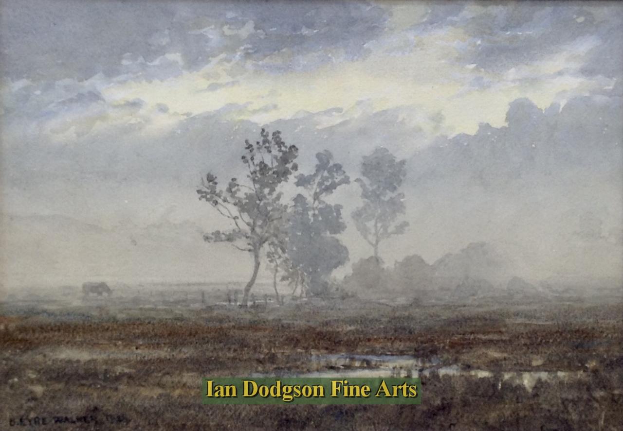 Bernard Eyre Walker - Early morning mist Watercolour (1926)