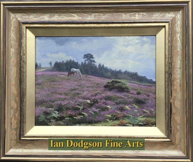 Ponies,  Mare with her Foal. by Charles Ernest. Butler