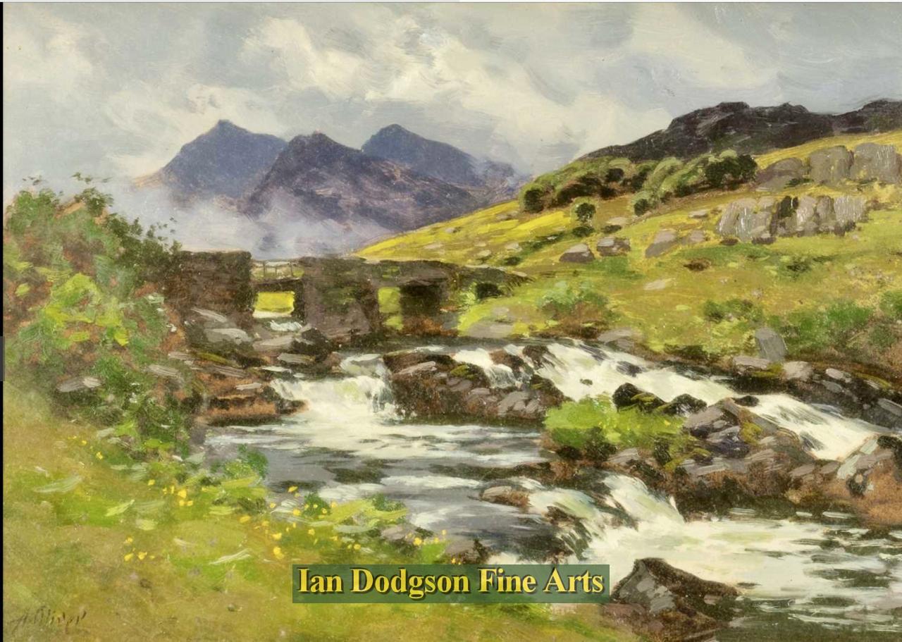 Hen Pont y Garth, with Snowdon by Alfred Oliver