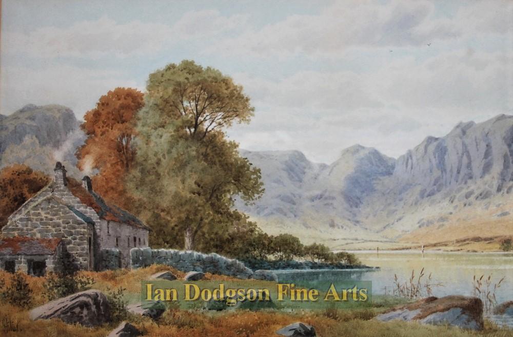 Cottage at Llyn Cranfnant, N Wales by Henry Hilton 