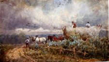 Leading the haycart before the storm by Samuel Bough