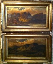 Pair of Highland landscapes. by John Henry Boel