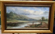 'Arthur John Black RA.  RIO. - On the river bank