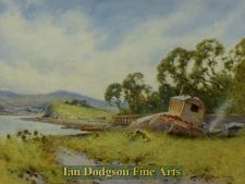 Gypsy encampment near Beaumaris by John Abernethy Lynas Gray