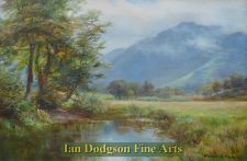 A Meadow Pool, Grange, Borrowdale by William Lakin Turner