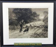 'Herbert Dicksee RA, RE, - Nearing Home