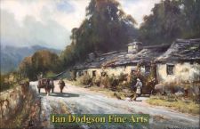 Old Cottages Arthog, North Wales by Henry Hadfield Cubley