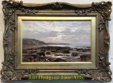 'Alfred Augustus Glendening - Sunset on the shore, Near Bonchurch, Isle of Wight