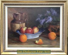 'J Taylor - Apples, Buddleia and ceramics