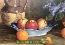 'J Taylor - Apples, Buddleia and ceramics