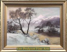 Sunrise on the Llugwy, Capel Curig. by Alfred Oliver