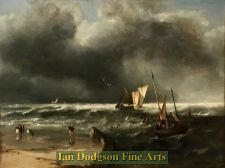 Piers off Boulogne Harbour by John Wilson snr