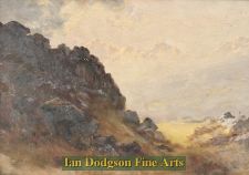 Tryfan with Snowdon in the distance by Alfred Oliver