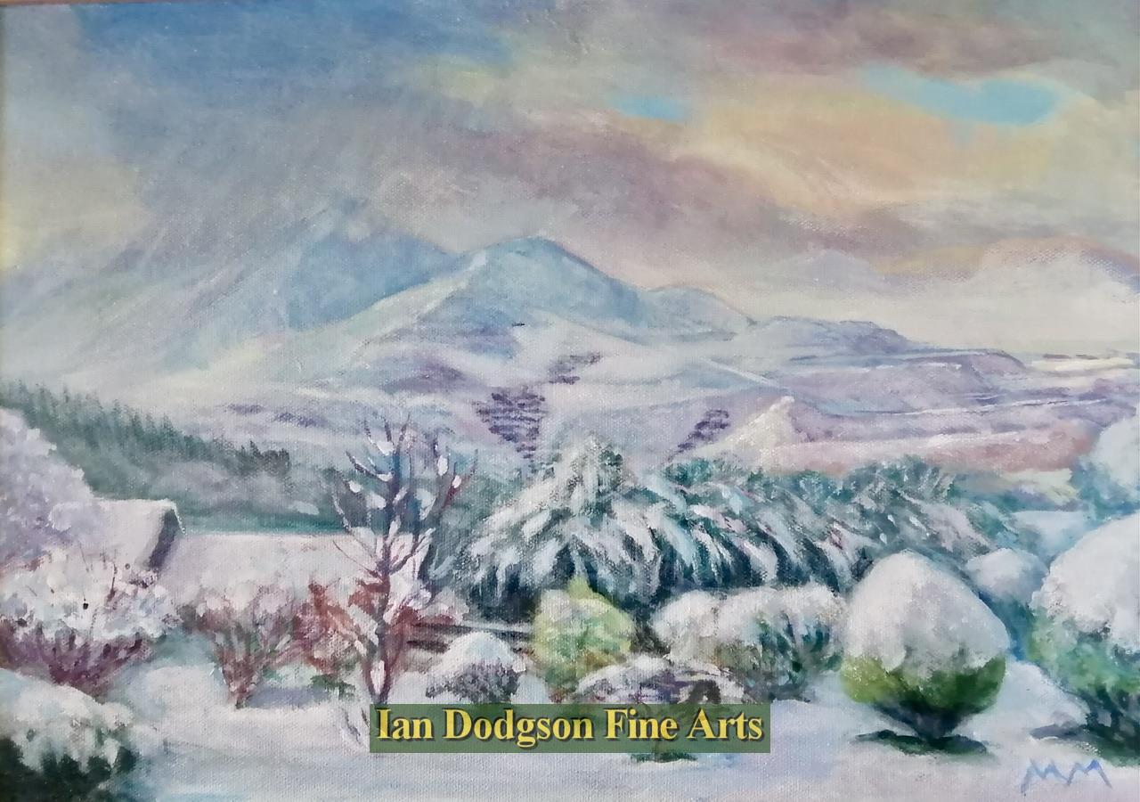 Martin Morley - Snow over Bethesda 2026 Acrylic on canvas (2026)