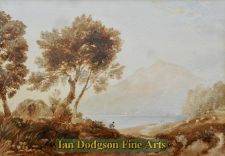 'Attr. Anthony Vandyke Copley Fielding - Highland scene,  Loch Earn