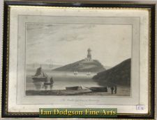 Mumbles Lighthouse in Swansea bay by William Daniell